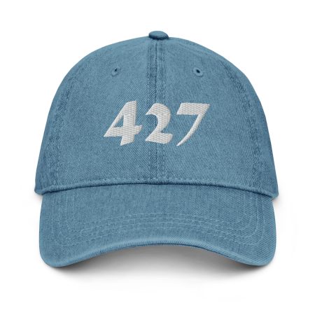 427 Blue and White Denim Hat