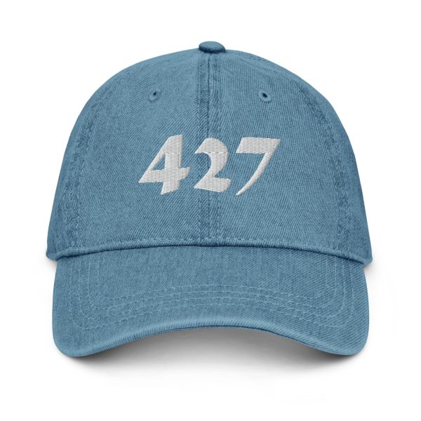 427 Blue and White Denim Hat