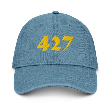 Blue and Yellow Denim Hat