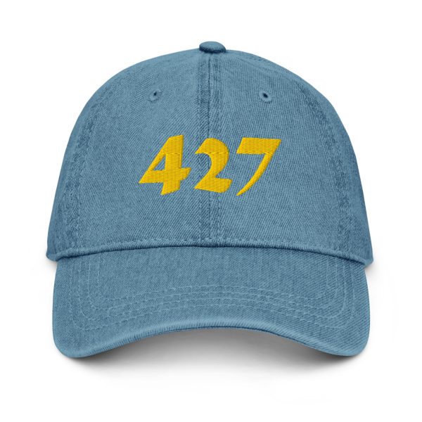 Blue and Yellow Denim Hat