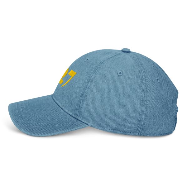 Blue and Yellow Denim Hat - Image 3