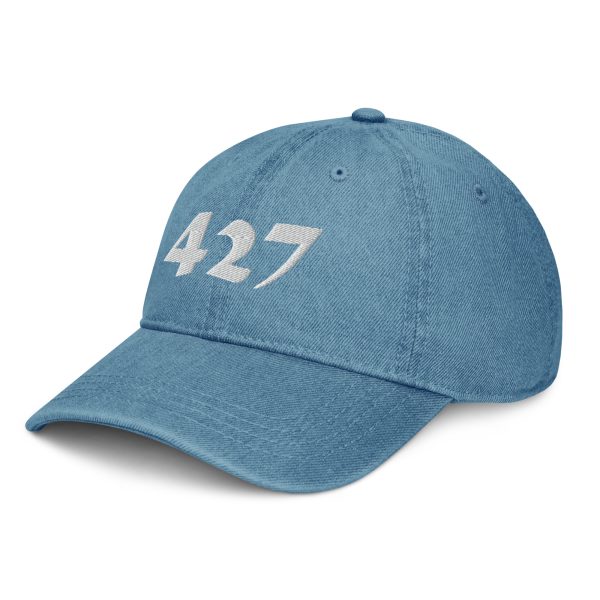 427 Blue and White Denim Hat - Image 4