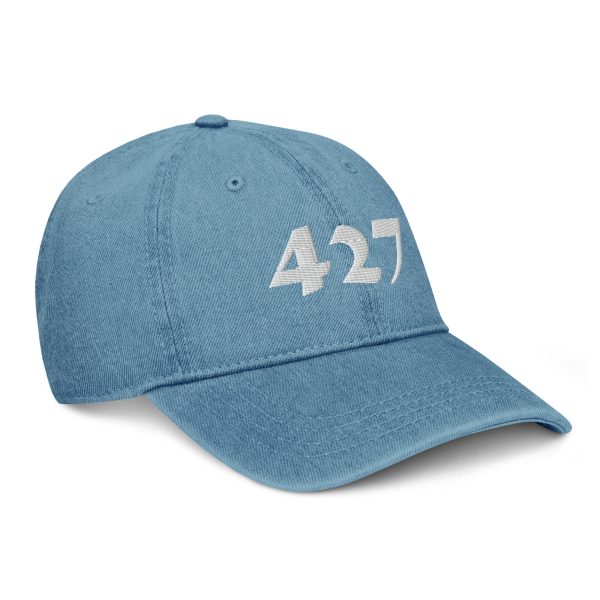 427 Blue and White Denim Hat - Image 6